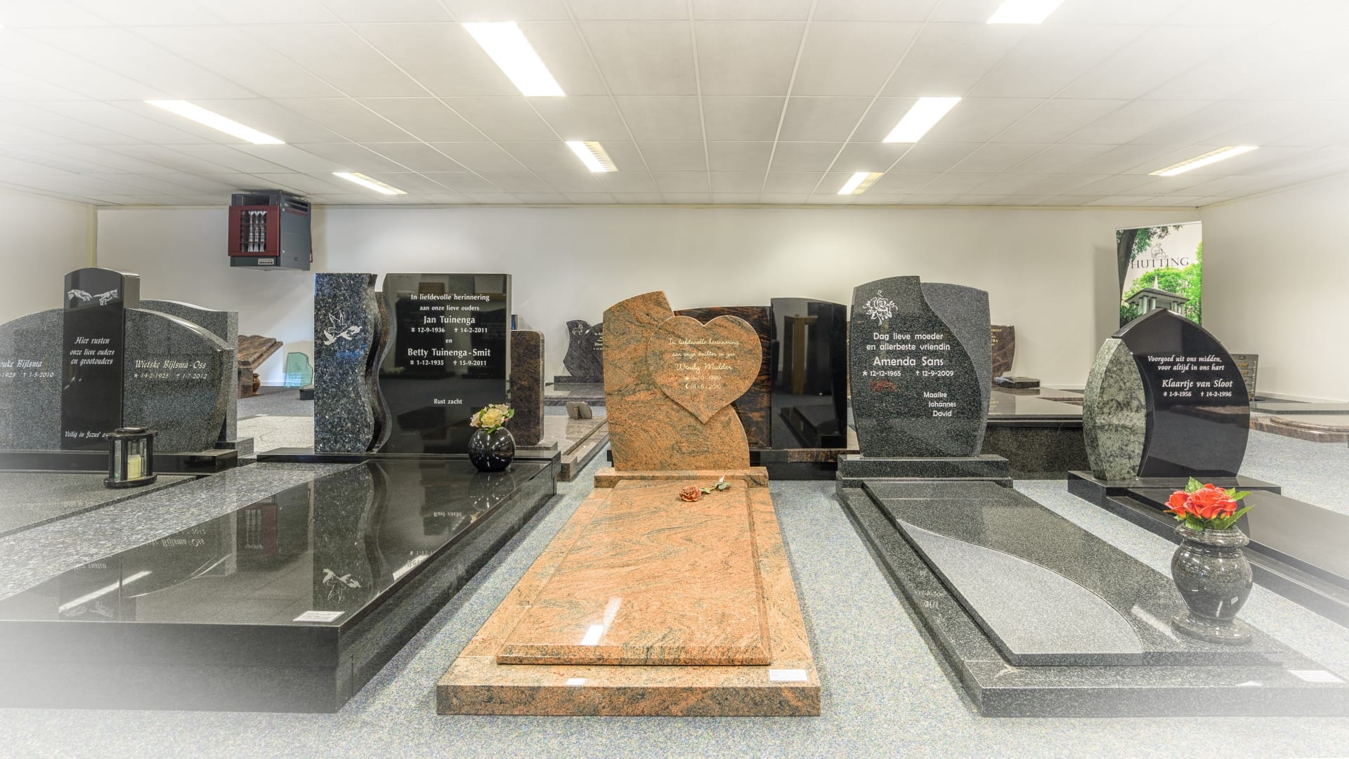 Een groot aanbod van grafmonumenten