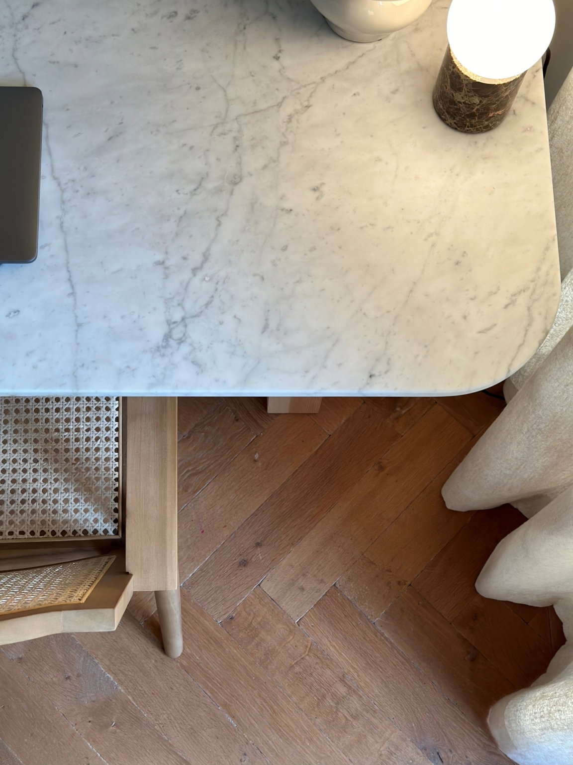 Werkblad wit marmer scaled
