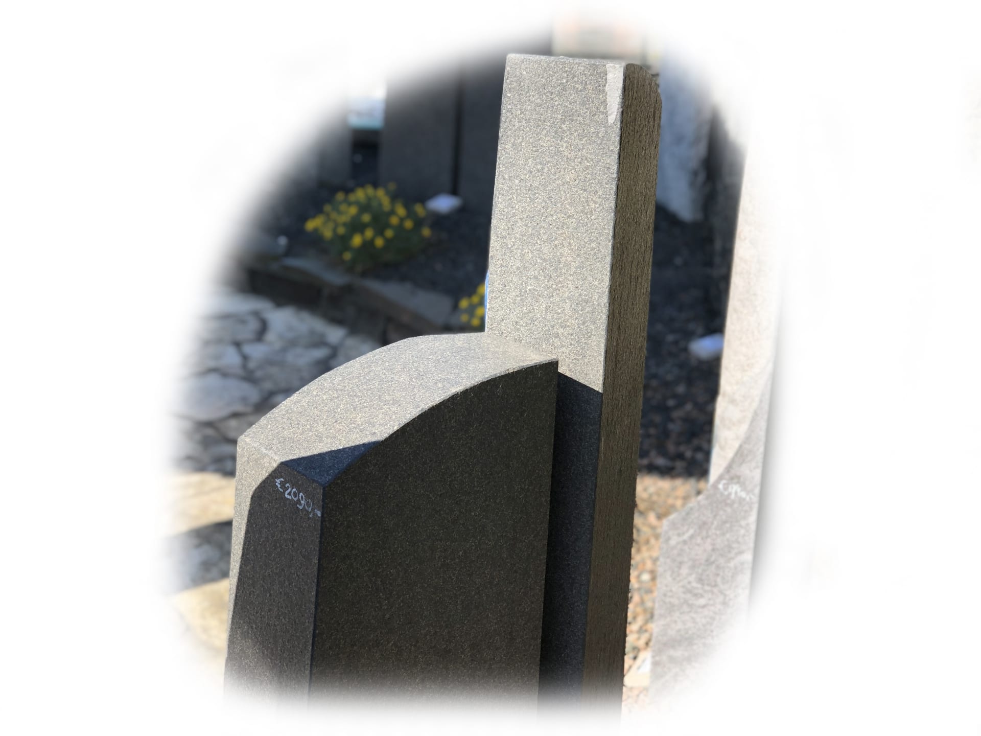 Grafsteen Zwart graniet 3